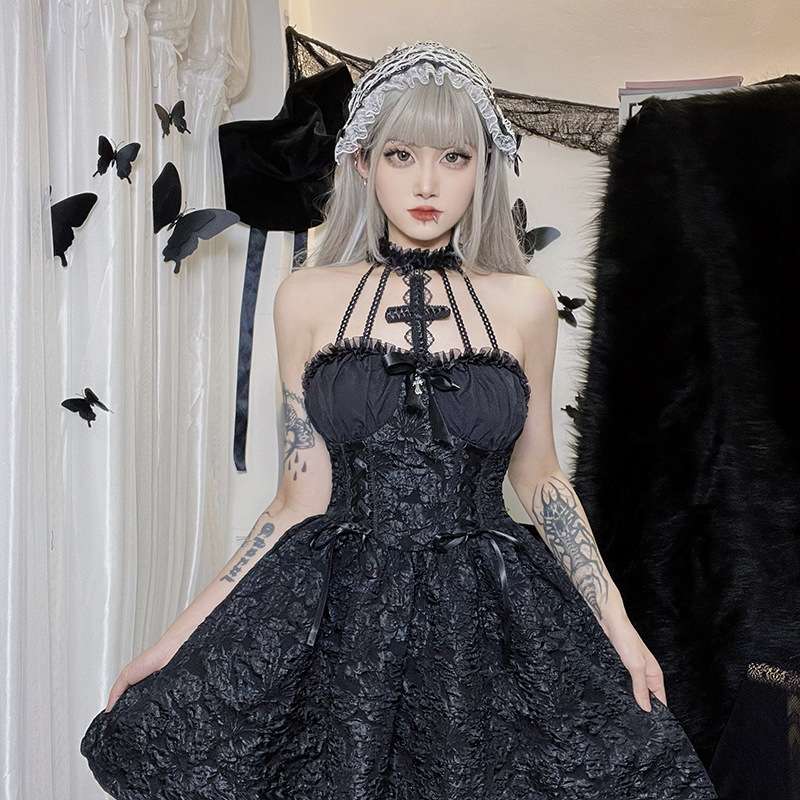 パンクファッション ゴシックロリータ風ドレス