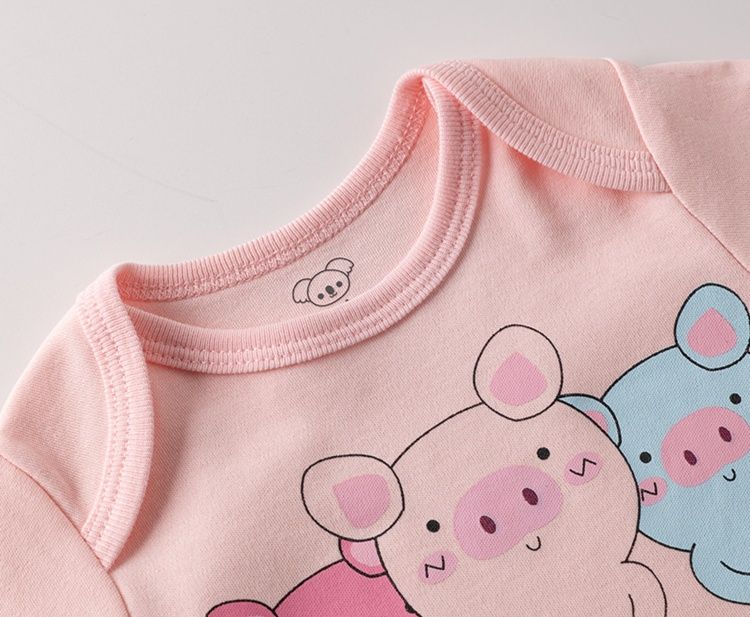 ロンパース かわいい三匹の子ぶた半袖ロンパース