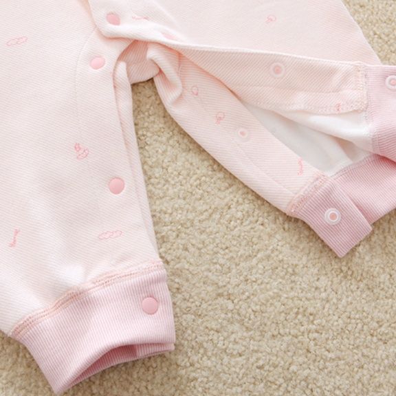 ロンパース 気球ハウス柄 赤ちゃん用長袖ロンパース