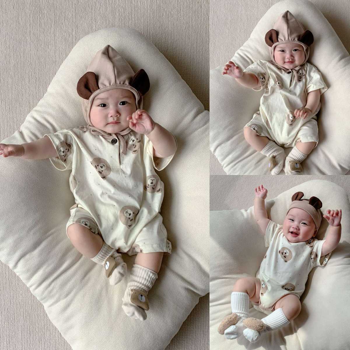 抱っこしたくなる可愛さ!赤ちゃんを暖かく包むくまモチーフのモコモコロンパースおすすめ5選