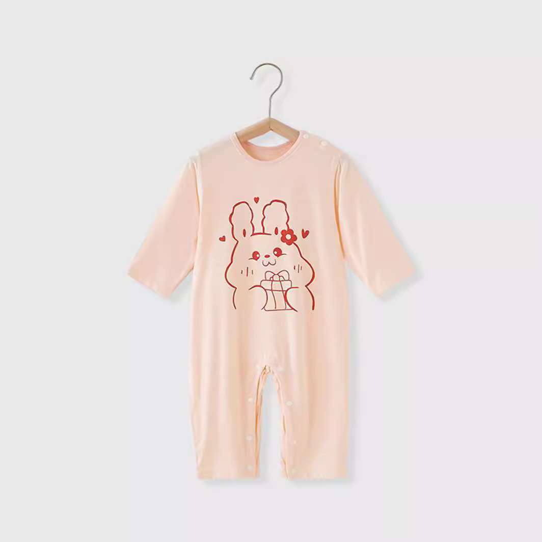 モダール素材 赤ちゃん用長袖ロンパース