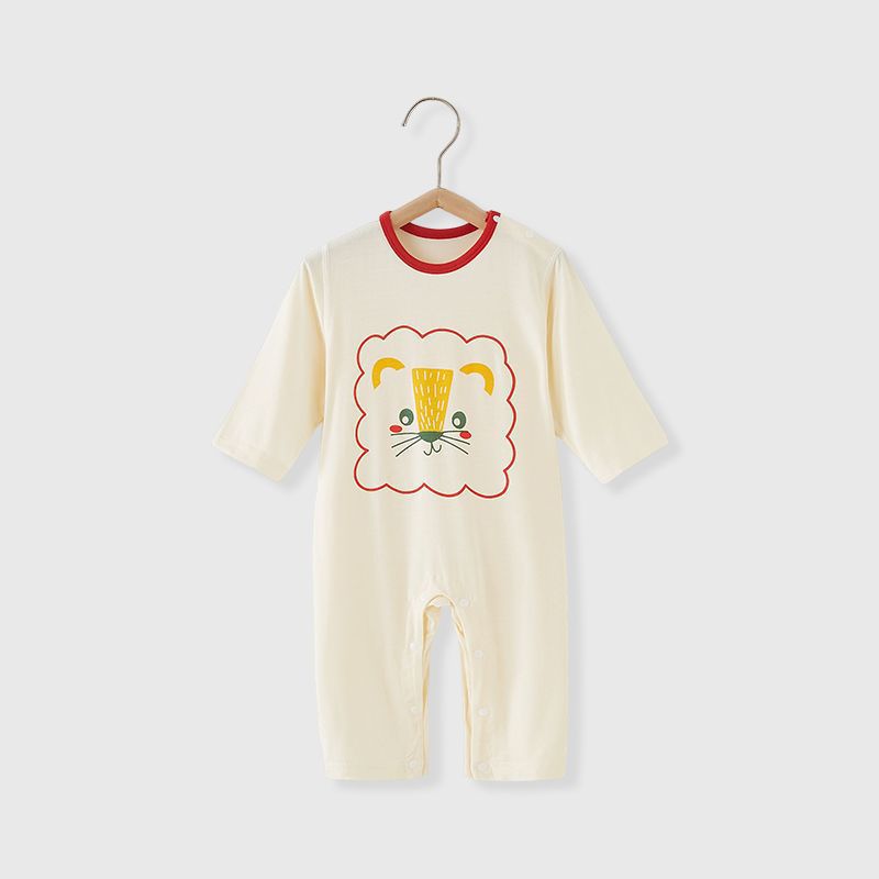 モダール素材 赤ちゃん用長袖ロンパース