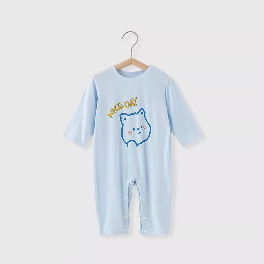 モダール素材 赤ちゃん用長袖ロンパース