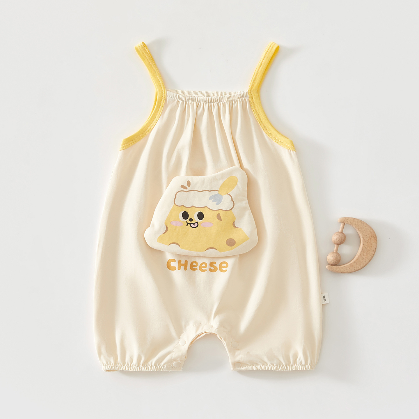 かわいいスイカ柄ノースリーブロンパース