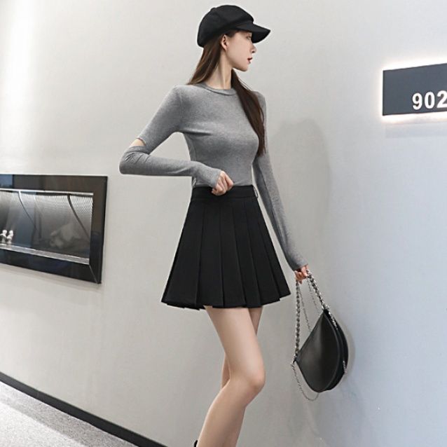 プリーツスカート 美しい揺れ感 きれいめプリーツミニ