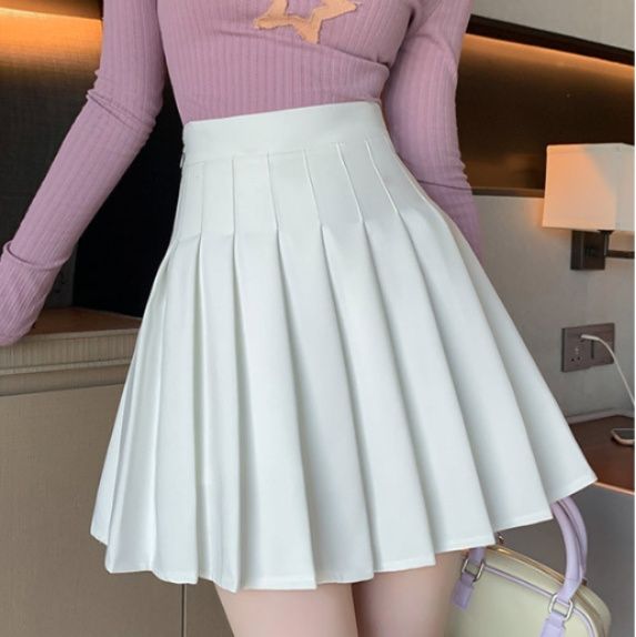 プリーツスカート ハイウエストシャープ プリーツミニ
