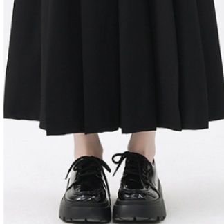 プリーツスカート 優美なプリーツロングスカート