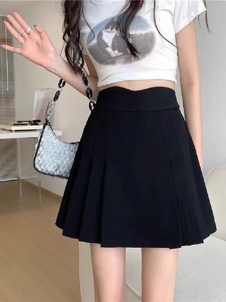 プリーツスカート ハイウエストプリーツミニスカート