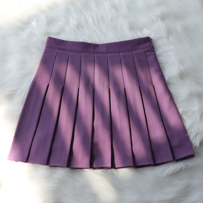 プリーツスカート 光沢感あふれる上品プリーツミニ
