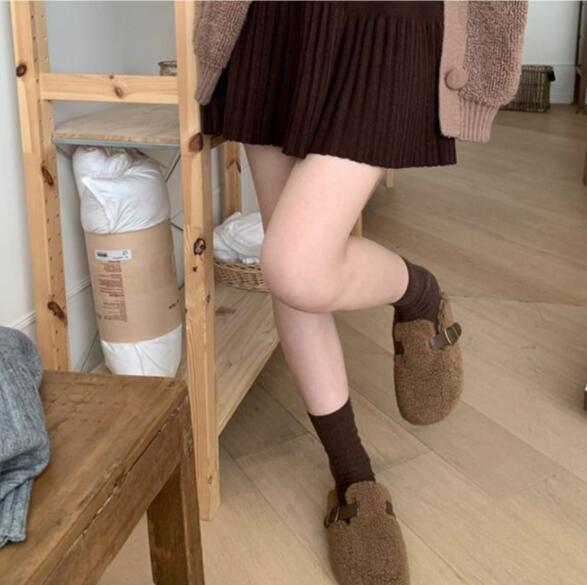 女子高校生風プリーツスカート リボン付き膝上丈