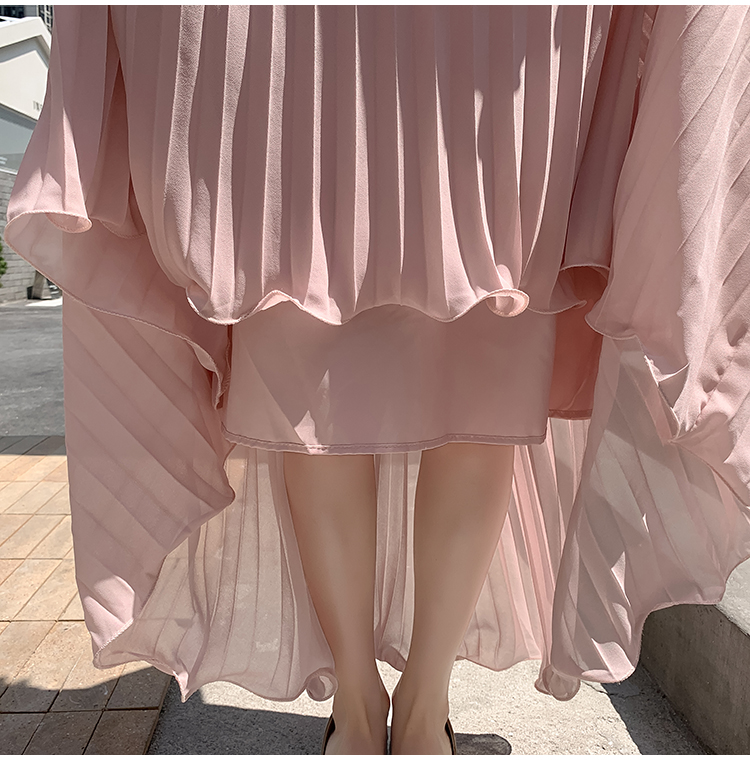 プリーツスカート ふわり舞う細プリーツロングスカート