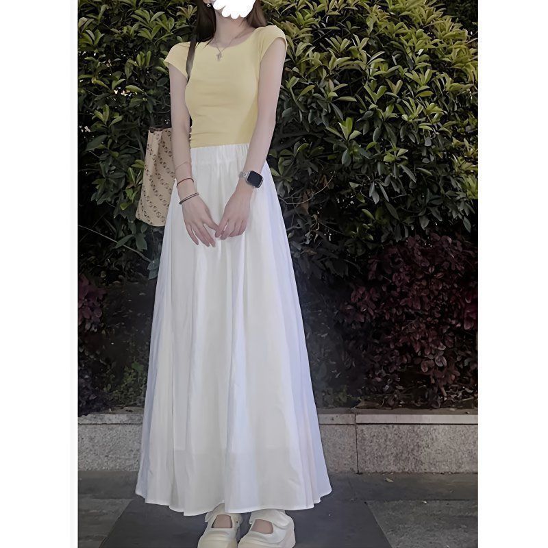 プリーツスカート 優美なシルエットプリーツロングスカート