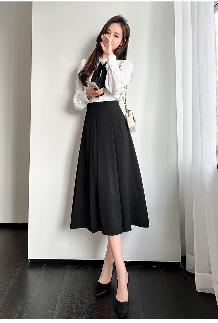 プリーツスカート 上品シルエット 優美プリーツスカート