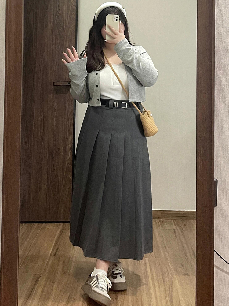 プリーツスカート 上品プリーツロングスカート