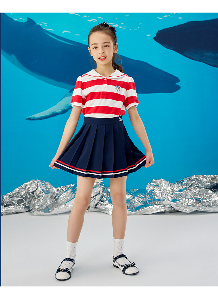 プリーツスカート マリンラインプリーツミニスカート