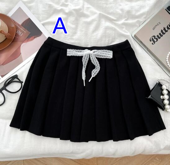 プリーツスカート可愛いリボン付き