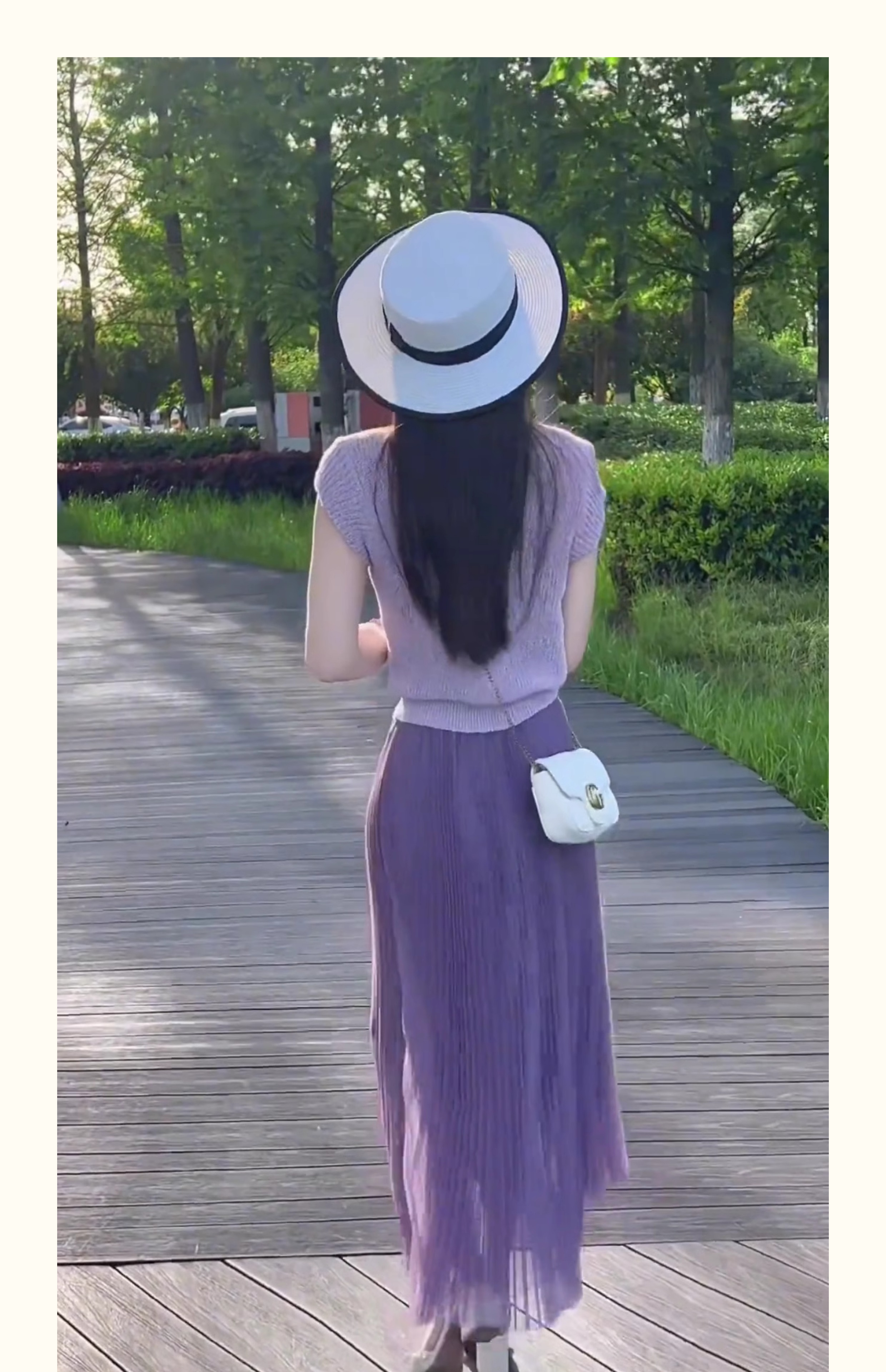プリーツスカート 優美シルエットプリーツロングスカート