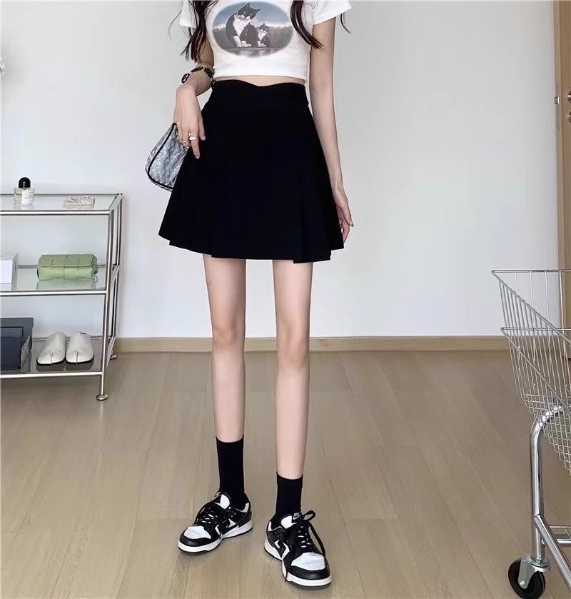 プリーツスカート ハイウエストプリーツミニスカート