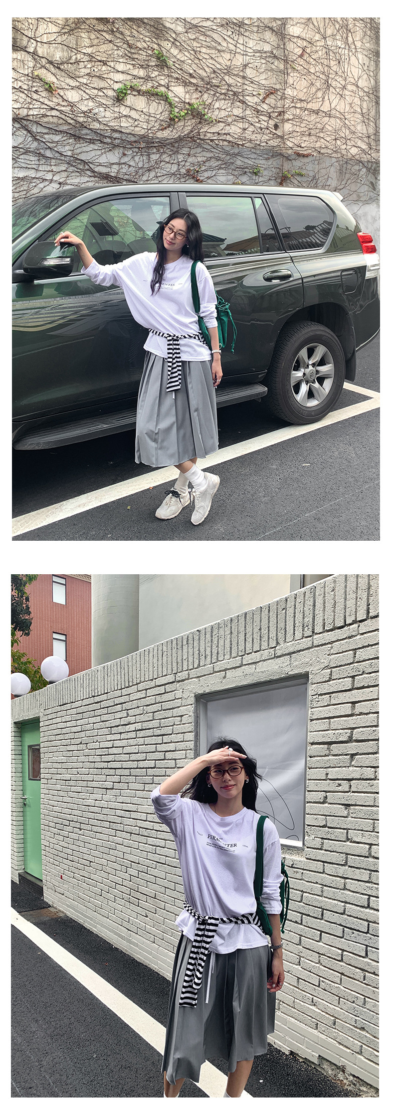 プリーツスカート 紐付きウエスト細プリーツ膝丈スカート