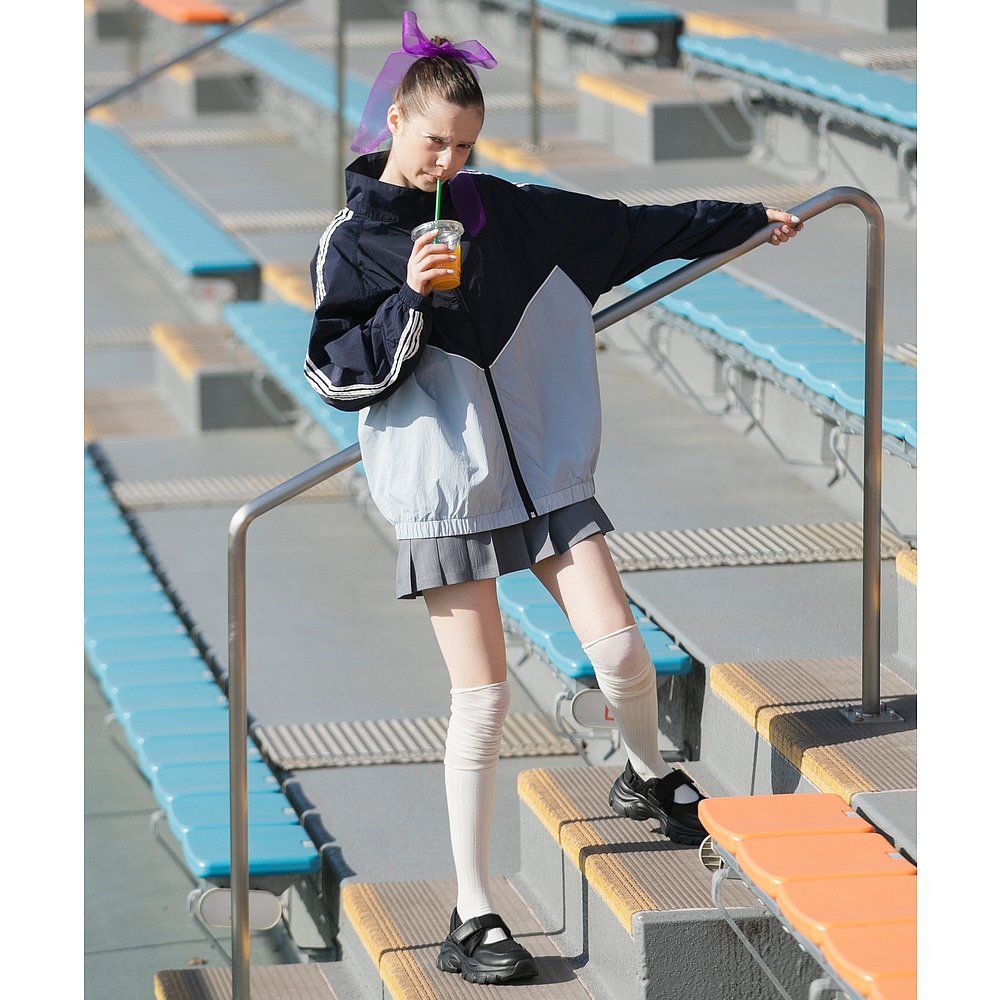 プリーツスカート ベルト付き制服風プリーツミニスカート