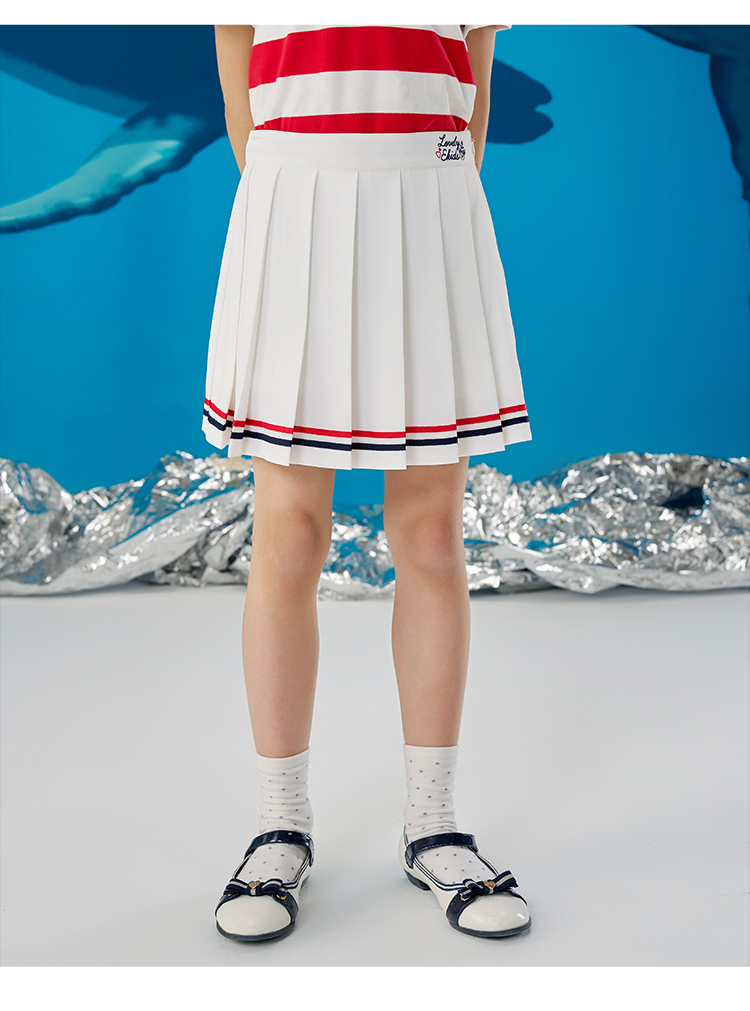 プリーツスカート マリンラインプリーツミニスカート