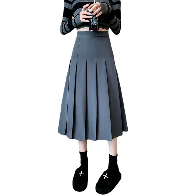 プリーツスカート 優雅なミディ丈プリーツスカート
