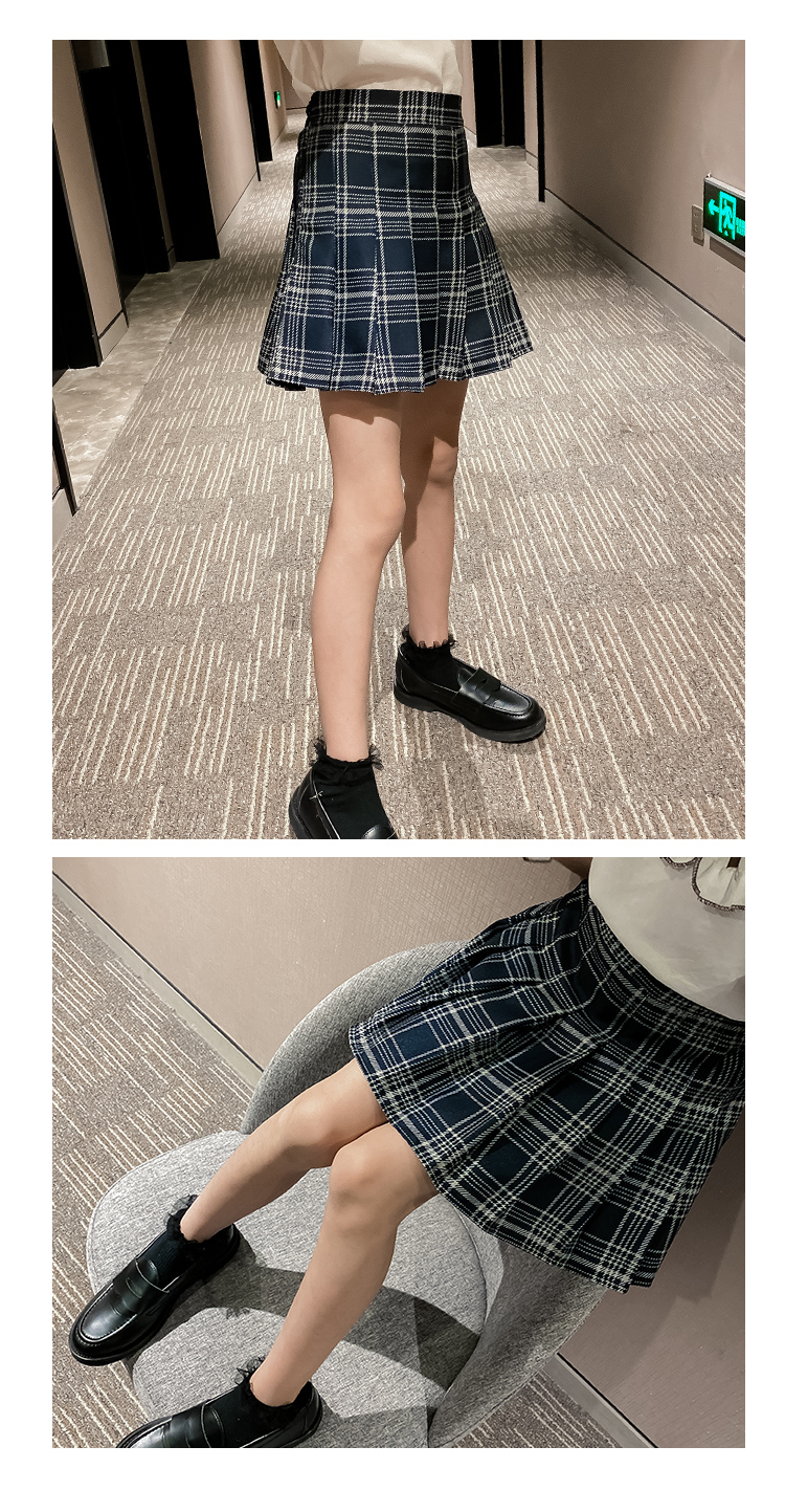 プリーツスカート 格子柄ふんわりプリーツミニスカート