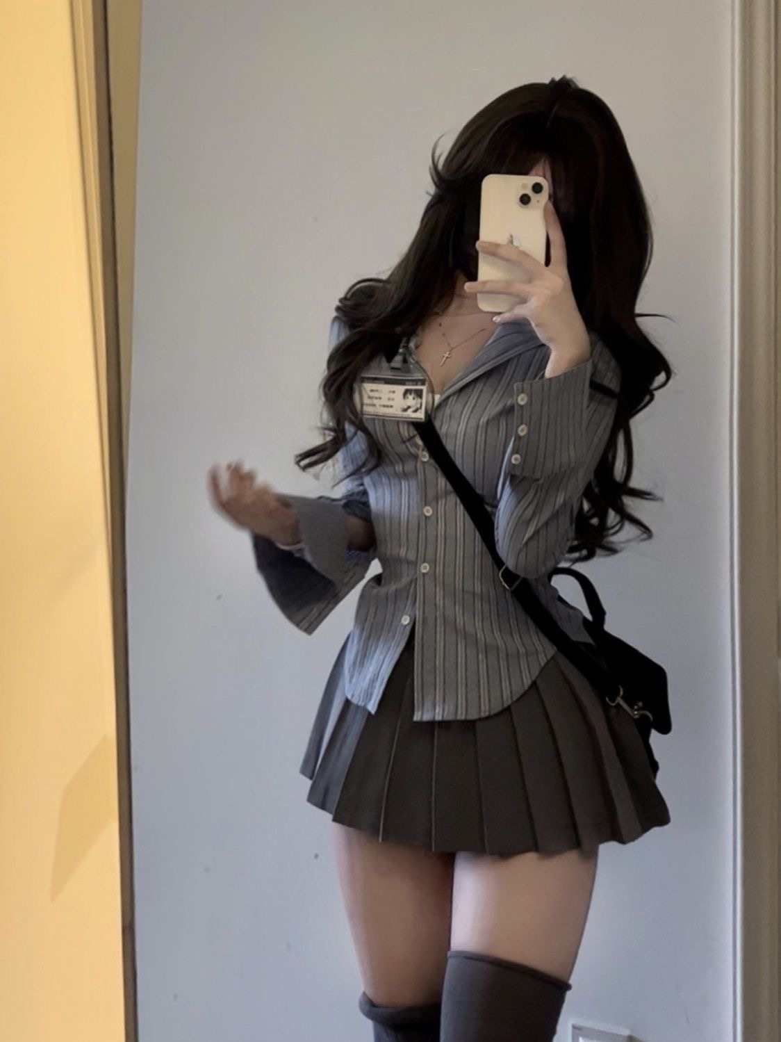 プリーツスカート 学園風ふんわりプリーツミニスカート