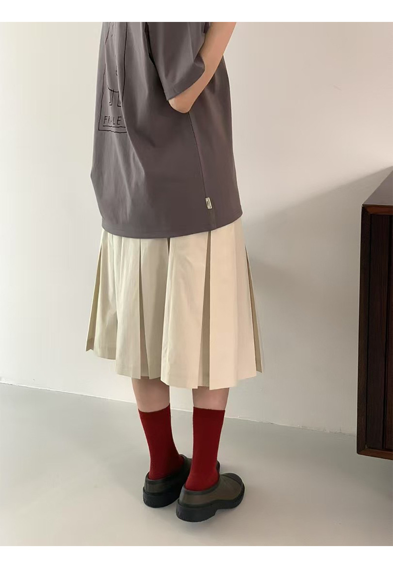 プリーツスカート しなやか優美プリーツ膝丈スカート