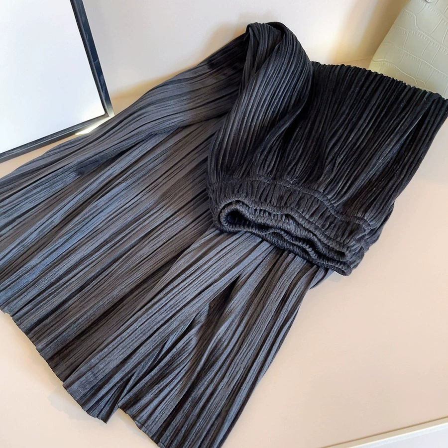 2025新作ハイウエストロングプリーツスカート5色