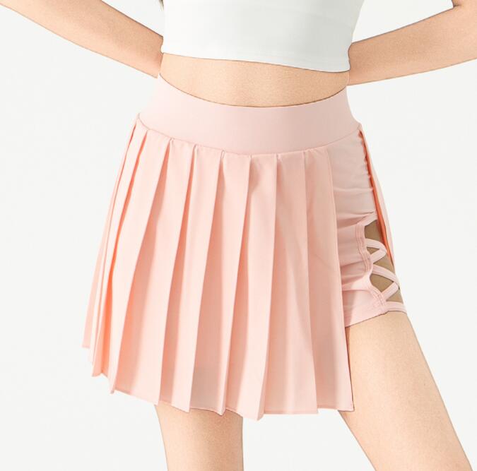 テニス風サイドレースアップ プリーツスカート