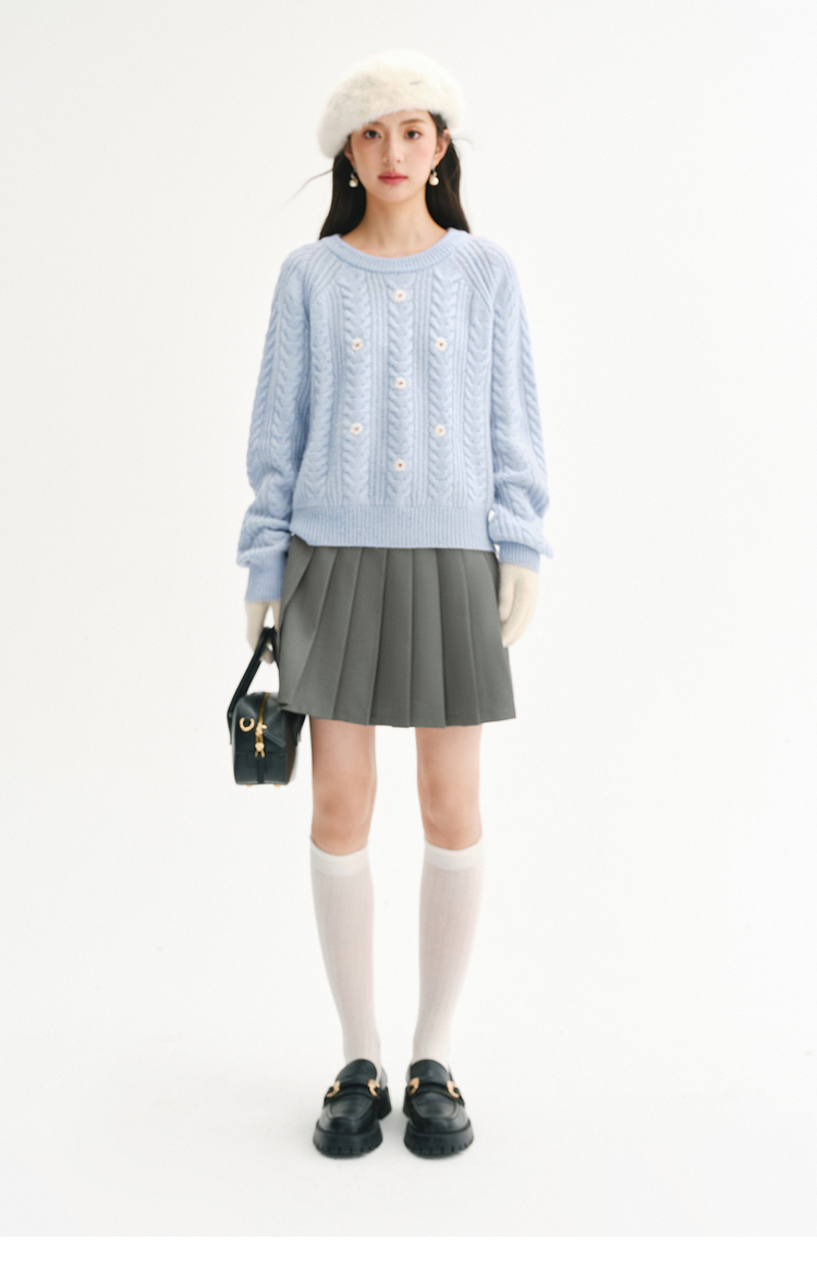 プリーツスカート ふんわり広がる制服風プリーツミニ