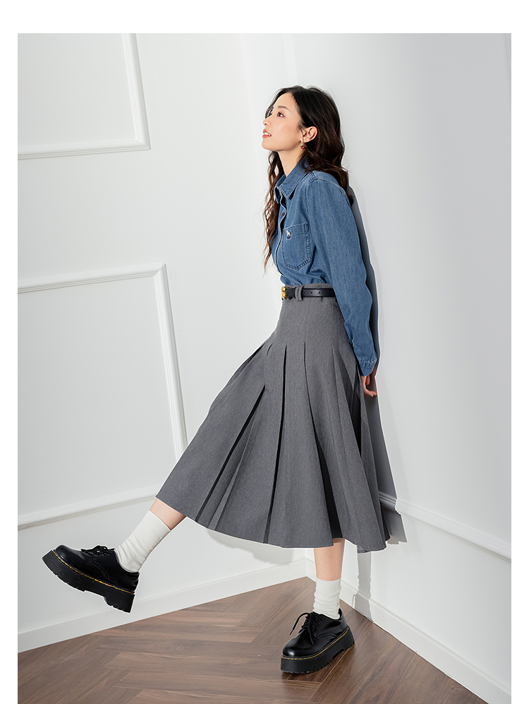 プリーツスカート 上品揺れる優美プリーツスカート