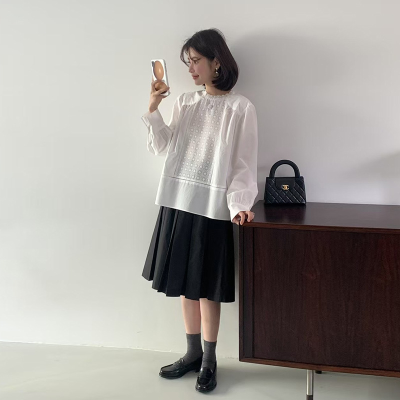 プリーツスカート しなやか優美プリーツ膝丈スカート