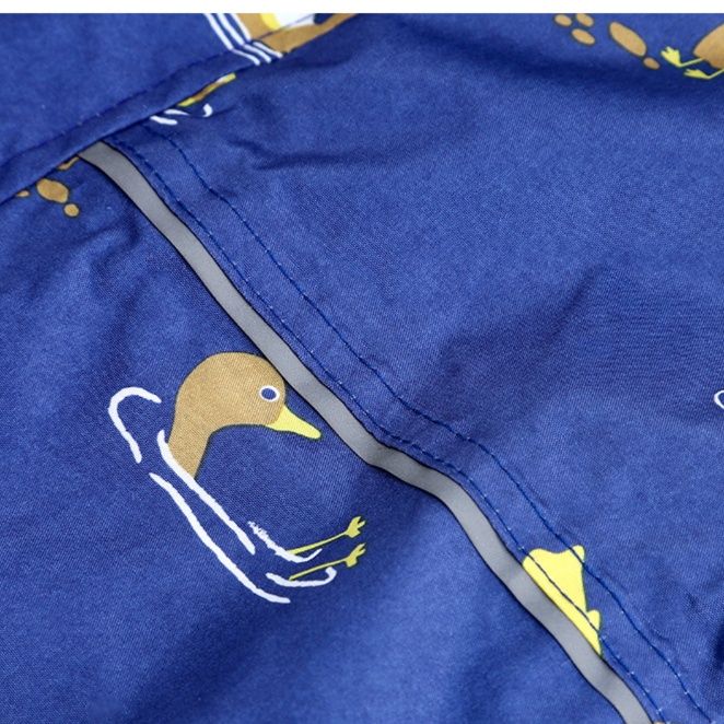 宇宙柄フード付きつなぎ型レインウェア