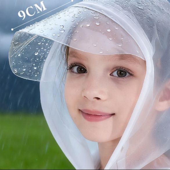 レインウェア 透明防水フード付き子供用レインコート