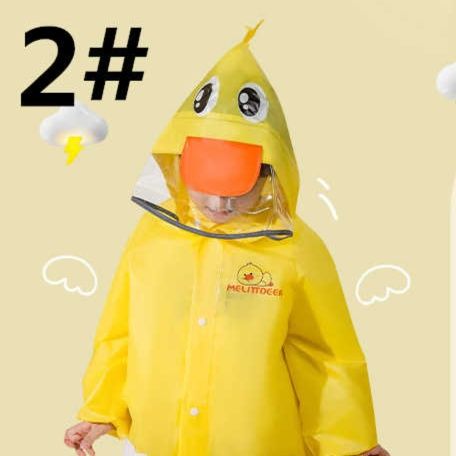 レインウェア 子供用動物柄 うさぎひよこ 着脱簡単 軽量防水