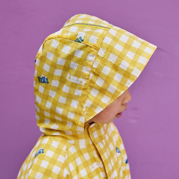 レインウェア 超軽量速乾フード付きポンチョ型子供用雨ガッパ