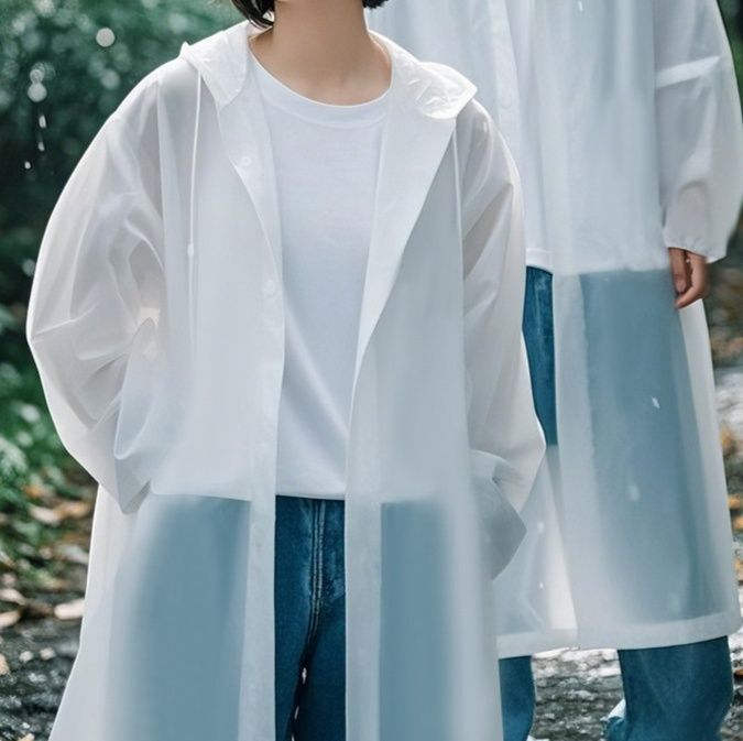 レインウェア 暴雨対応透明防水ロングコート
