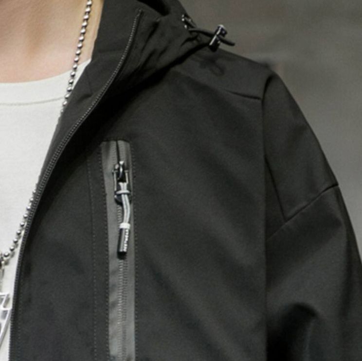 レインウェア 防水フード付き軽量オーバーサイズレインジャケット