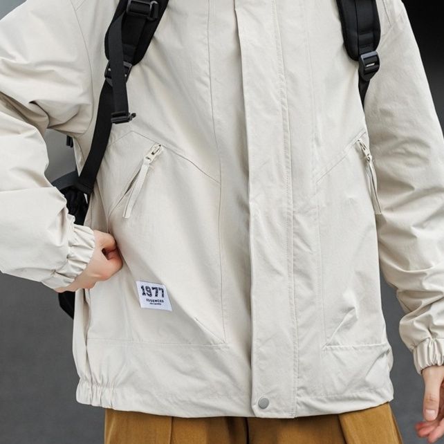 レインウェア 多機能ポケット付き防水レインジャケット