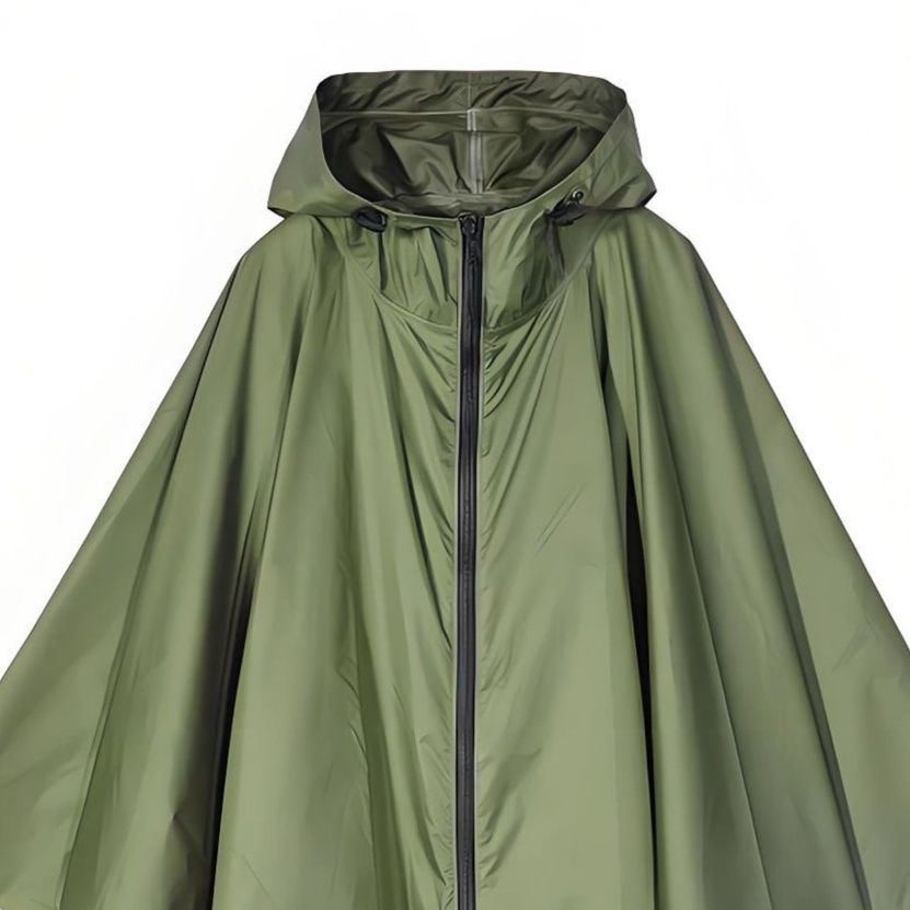 レインウェア 背負える多機能ポンチョ型リュック対応レインコート