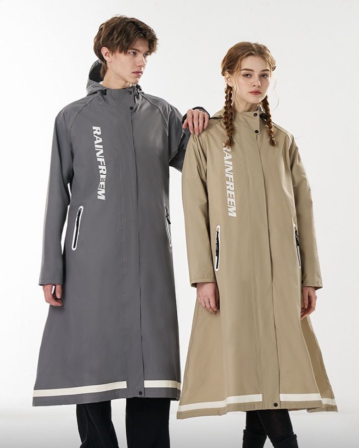 レインウェア リュック対応多機能ロング丈レインコート