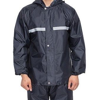 レインウェア 反射テープ付き防水レインスーツ上下セット