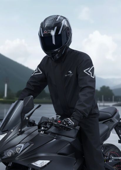 レインウェア バイク用全天候対応レインスーツ上下セット