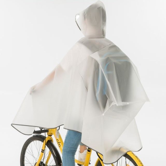 レインウェア 自転車対応リュック収納付き全身防水ポンチョ型合羽