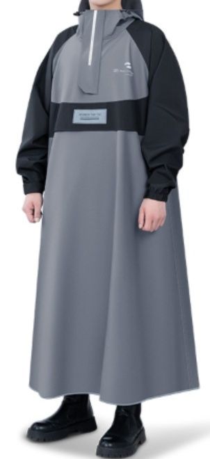 レインウェア 防水ロング丈フード付きリュック対応コート