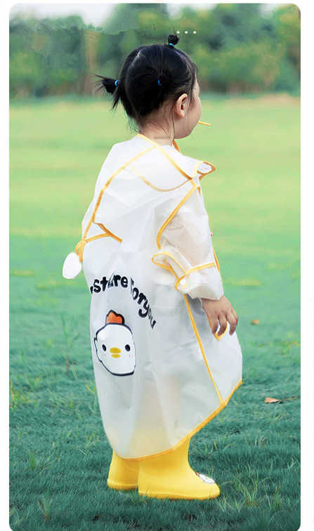 レインウェア 子供用透明レインコート滑り止め付き着脱簡単可愛いデザイン