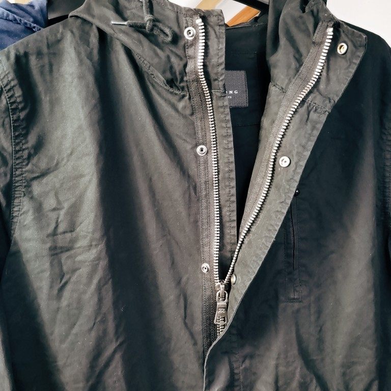 レインウェア 多機能ポケット付き撥水フード付きレインジャケット