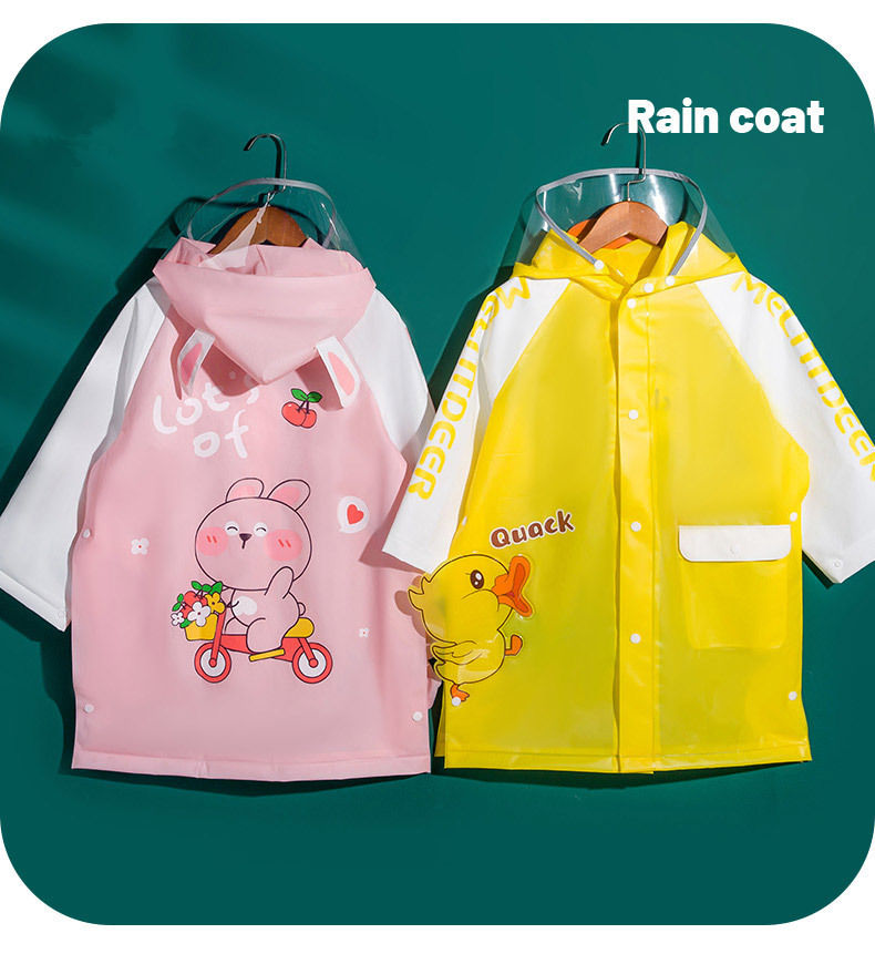 レインウェア 可愛い動物柄子供用雨合羽 軽量防水レインコート